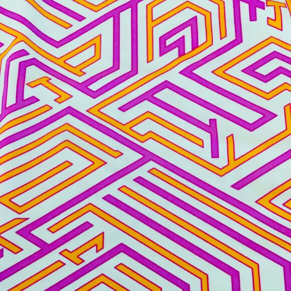 Jude Connally Dress White Pink Orange Stretch Sleeveless Geometric Women’s 2 XS - Picture 6 of 15